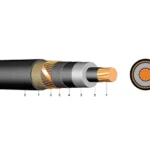 N2XS(F)2Y - Boylamasına Su Geçirmez PE Dış Kılıflı Tek Damarlı XLPE İzoleli Kablo (6/10 kV, 12/20 kV, 18/30 kV)